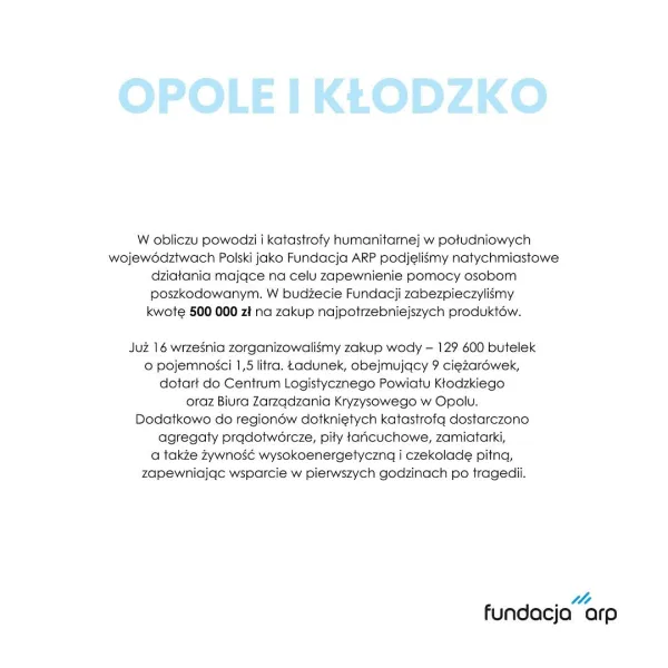 Pomoc humanitarna dla ofiar powodzi na południu Polski 2
